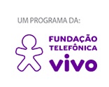 Logo da Fundação Telefônica Vivo em azul e púrpura